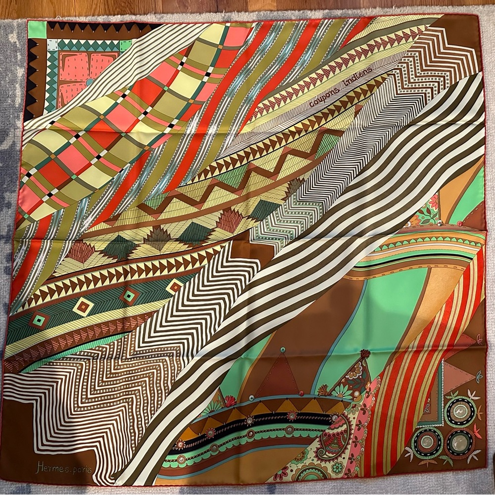 Hermes coupons indiens 90 silk scarf